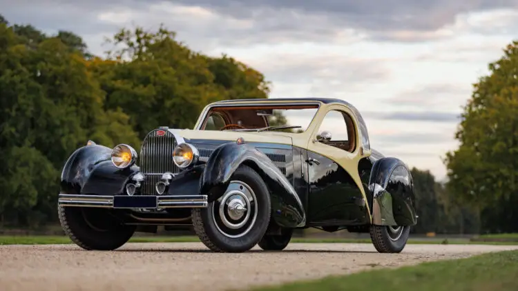 1936 Bugatti Type 57 Atalante on sale at the Artcurial 2023 Paris Rétromobile classic car auction