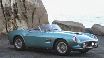 1962 Ferrari 250 GT SWB California Spider on sale at the Gooding Amelia Island 2023 classic car auction.