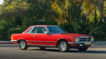 A 1980 Mercedes-Benz 450SLC owned by Diego Maradona is the celebrity star car on sale in the 2023 Bonhams Paris auction during Rétromobile week.