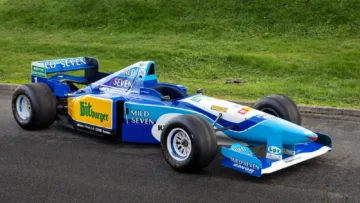 A 1995 Benetton Renault B195 F1 single-seater raced by Michael Schumacher is on sale at the Artcurial Paris Rétromobile 2023 classic car auction.