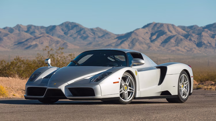 Argento Nurburgring silver 2003 Ferrari Enzo on sale at Mecum Kissimmee 2023 auction