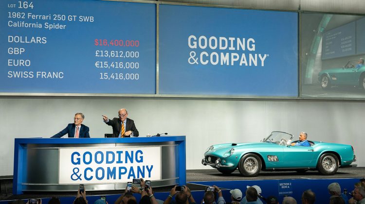 The 1962 Ferrari 250 GT SWB California Spider was the most expensive of all cars sold at the 2023 Amelia Island auctions.