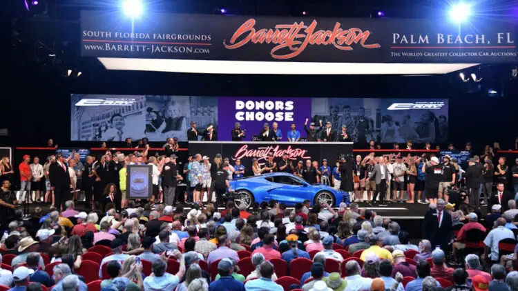 2024 Chevrolet Corvette E-Ray topped charity results at Barrett-Jackson Palm Beach 2023 Auction