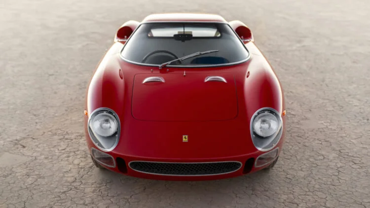 Frontal 1964 Ferrari 250 LM by Scaglietti on sale at RM Sotheby's Monterey 2023 auction