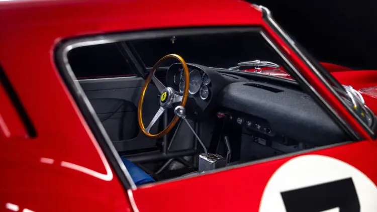 Interior 1962 Ferrari 330 LM / 250 GTO — chassis 3765 — for the RM Sotheby's New York 2023 Modern and Contemporary Art auction.