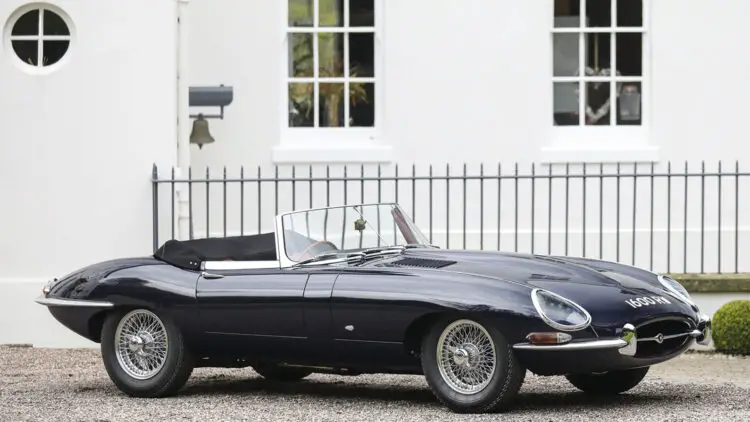 1961 Jaguar E-Type Series I 3.8-Litre Roadster among the top results at the Gooding London 2023 sale