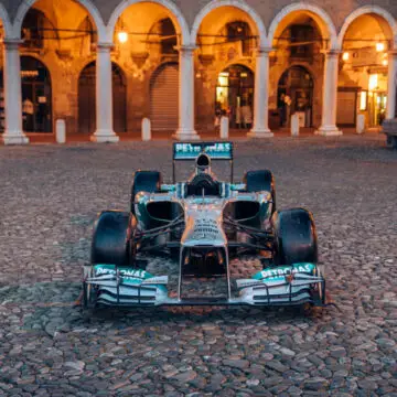 A 2013 Mercedes Formula 1 W04, driven by Lewis Hamilton to his first grand prix victory for Mercedes-AMG Petronas is on sale at the RM Sotheby's Las Vegas 2023 sale.