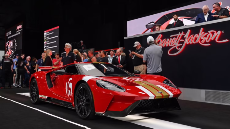 2022 Ford GT Alan Mann Heritage Edition top sales results at Barrett-Jackson Palm Beach 2024 auction