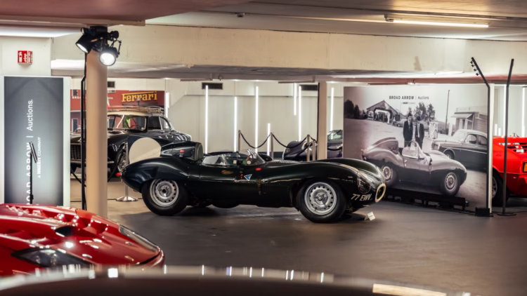 1956 Jaguar D-Type, chassis XKD 551 top sales results at Broad Arrow Zurich 2025 classic car auction