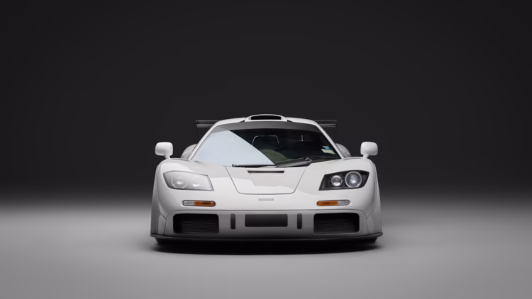Front A 1994 McLaren F1, chassis 014, sold for a record $25,317,500 at the RM Sotheby's Abu Dhabi 2025 sale as the most expensive McLaren car ever