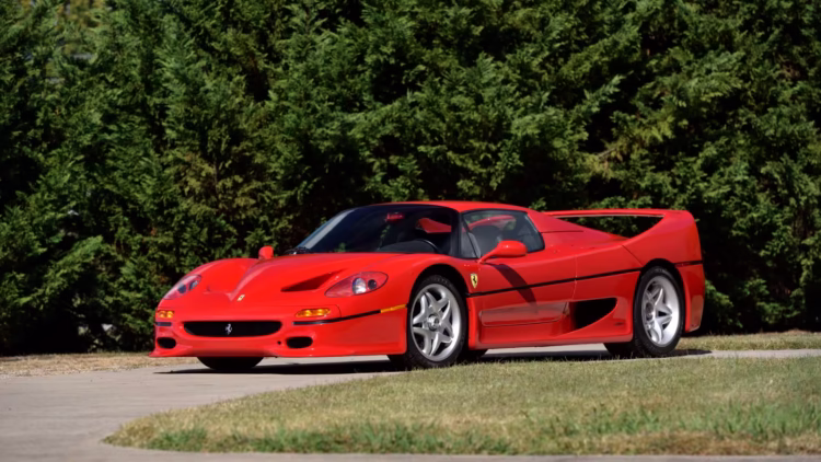 The Bachman 1995 Ferrari F50 sold for a new model record $12,210,000 at the Mecum Kissimmee 2026 classic car auction.