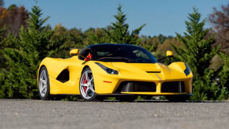 The 2017 Ferrari LaFerrari Aperta from the Bachman Collection sold for an incredible $17,875,000 at the Mecum Kissimmee 2026 auction — it more than tripled the existing Enzo model record.