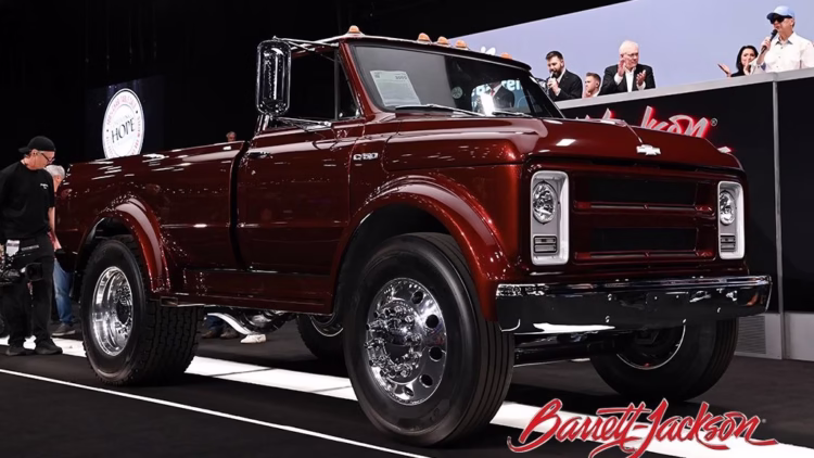 1972 Chevrolet C50 custom pickup among the top sale results at the Barrett Jackson Scottsdale 2026 collector car auction.