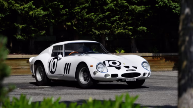 The unique white 1962 Ferrari 250 GTO “Bianco Speciale", chassis 3729GT, sold for $38,500,000 as the most expensive car at the Mecum Kissimmee 2026 collector car auction.