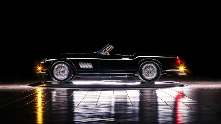 nero 1959 Ferrari 250 GT LWB California Spider top sales results at RM Sotheby Miami 2026 auction.