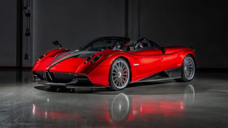 2017 Pagani Huayra Roadster top sales results at RM Sotheby Miami 2026 auction.