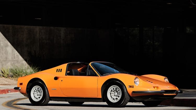 Orange 1974 Ferrari Dino 246 GTS
