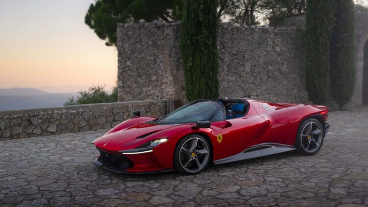 The 2023 Ferrari Daytona SP3 topped the sales results at the Broad Arrow Villa d'Este 2026 classic car auction in Italy