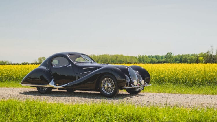 1938 Talbot-Lago T150-C SS Teardrop Coupe by Figoni et Falaschi, chassis 90117, on sale at RM Sotheby's Monterey 2026 auction