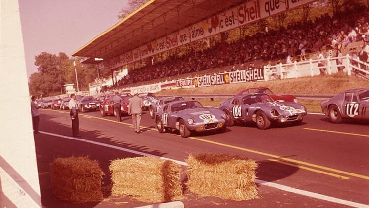 1964 Shelby Cobra Daytona Coupe CSX2300, wearing race no. 187, debuts at the Tour de France Automobile, September 1964.