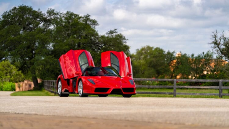 open doors 2003 Ferrari Enzo on sale at RM Sotheby's Monterey 2026 auction