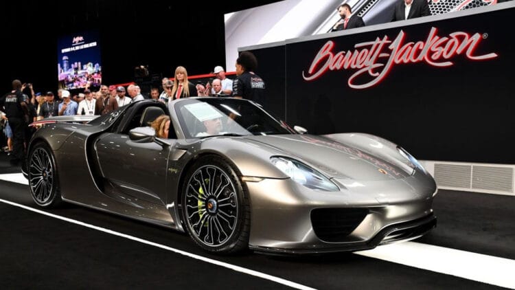 2015 Porsche 918 Spyder sold at Barrett-Jackson Columbus 2026 collector car auction in Ohio