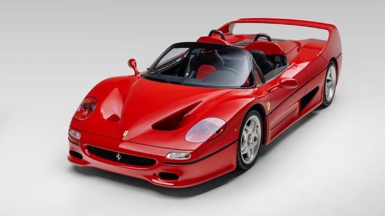 A red 106-mile 1997 Ferrari F50 is on sale at the Broad Arrow Las Vegas 2026 auction.
